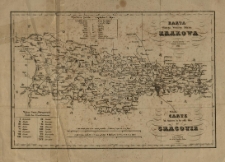 Karta Okręgu Wolnego Miasta Krakowa. Ułożył i wyrysował Teofil Żebrawski