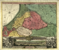 Prospect, Grundris und Gegend der polnischen vesten Reichs- und Handels-Stadt Dantzig und ihrem Werder edirt von Jo. Bapt. Homann