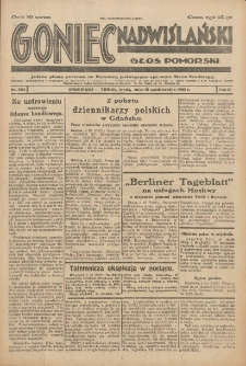 Goniec Nadwiślański: Głos Pomorski: Jedyne pismo poranne na Pomorzu, poświęcone sprawom Stanu Średniego 1928.10.10 R.4 Nr234
