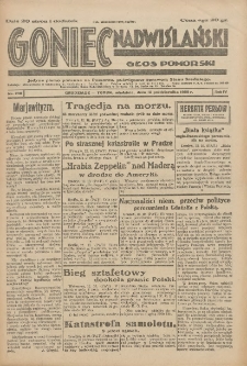 Goniec Nadwiślański: Głos Pomorski: Jedyne pismo poranne na Pomorzu, poświęcone sprawom Stanu Średniego 1928.10.14 R.4 Nr238