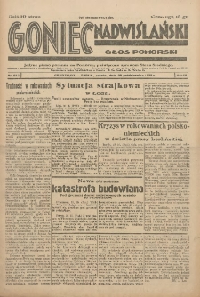 Goniec Nadwiślański: Głos Pomorski: Jedyne pismo poranne na Pomorzu, poświęcone sprawom Stanu Średniego 1928.10.20 R.4 Nr243
