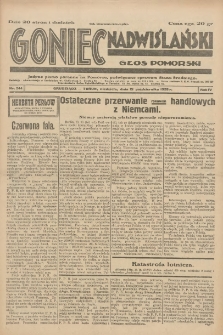 Goniec Nadwiślański: Głos Pomorski: Jedyne pismo poranne na Pomorzu, poświęcone sprawom Stanu Średniego 1928.10.21 R.4 Nr244
