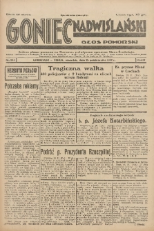 Goniec Nadwiślański: Głos Pomorski: Jedyne pismo poranne na Pomorzu, poświęcone sprawom Stanu Średniego 1928.10.25 R.4 Nr247