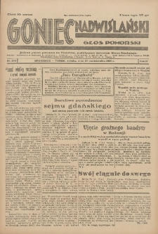 Goniec Nadwiślański: Głos Pomorski: Jedyne pismo poranne na Pomorzu, poświęcone sprawom Stanu Średniego 1928.10.27 R.4 Nr249