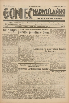 Goniec Nadwiślański: Głos Pomorski: Jedyne pismo poranne na Pomorzu, poświęcone sprawom Stanu Średniego 1928.10.31 R.4 Nr252