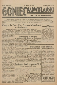 Goniec Nadwiślański: Głos Pomorski: Jedyne pismo poranne na Pomorzu, poświęcone sprawom Stanu Średniego 1928.11.06 R.4 Nr256