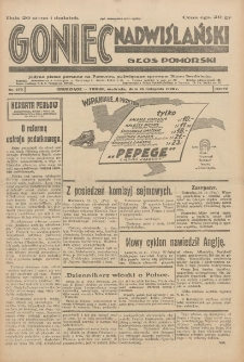 Goniec Nadwiślański: Głos Pomorski: Jedyne pismo poranne na Pomorzu, poświęcone sprawom Stanu Średniego 1928.11.25 R.4 Nr273