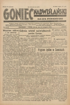 Goniec Nadwiślański: Głos Pomorski: Jedyne pismo poranne na Pomorzu, poświęcone sprawom Stanu Średniego 1928.11.27 R.4 Nr274