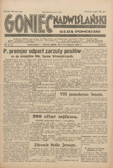 Goniec Nadwiślański: Głos Pomorski: Jedyne pismo poranne na Pomorzu, poświęcone sprawom Stanu Średniego 1928.11.30 R.4 Nr277