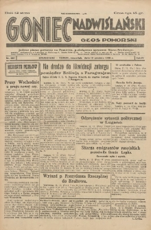 Goniec Nadwiślański: Głos Pomorski: Jedyne pismo poranne na Pomorzu, poświęcone sprawom Stanu Średniego 1928.12.13 R.4 Nr287