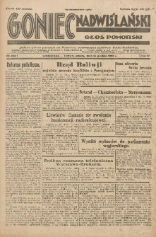 Goniec Nadwiślański: Głos Pomorski: Jedyne pismo poranne na Pomorzu, poświęcone sprawom Stanu Średniego 1928.12.15 R.4 Nr289
