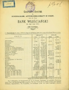 Gesch&auml;fts-Bericht der Rusticalbank, Actiengesellschaft in Posen unter der Firma Bank Włościański f&uuml;r das Jahr 1904 (XXXII.Gesch&auml;ftsjahr).