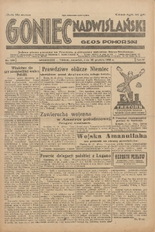Goniec Nadwiślański: Głos Pomorski: Jedyne pismo poranne na Pomorzu, poświęcone sprawom Stanu Średniego 1928.12.20 R.4 Nr293