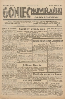 Goniec Nadwiślański: Głos Pomorski: Jedyne pismo poranne na Pomorzu, poświęcone sprawom Stanu Średniego 1928.12.22 R.4 Nr295