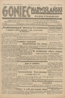 Goniec Nadwiślański: Głos Pomorski: Jedyne pismo poranne na Pomorzu, poświęcone sprawom Stanu Średniego 1928.12.23 R.4 Nr296