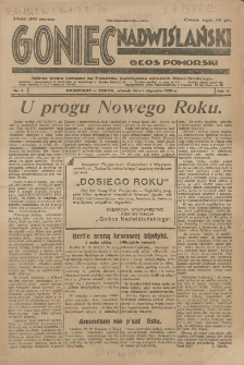 Goniec Nadwiślański: Głos Pomorski: Jedyne pismo poranne na Pomorzu, poświęcone sprawom Stanu Średniego 1929.01.01 R.5 Nr1