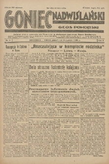 Goniec Nadwiślański: Głos Pomorski: Jedyne pismo poranne na Pomorzu, poświęcone sprawom Stanu Średniego 1929.01.11 R.5 Nr9