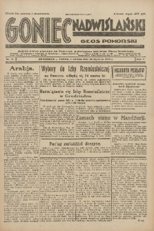 Goniec Nadwiślański: Głos Pomorski: Jedyne pismo poranne na Pomorzu, poświęcone sprawom Stanu Średniego 1929.01.13 R.5 Nr11