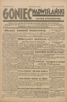 Goniec Nadwiślański: Głos Pomorski: Jedyne pismo poranne na Pomorzu, poświęcone sprawom Stanu Średniego 1929.01.16 R.5 Nr13
