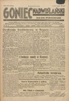 Goniec Nadwiślański: Głos Pomorski: Jedyne pismo poranne na Pomorzu, poświęcone sprawom Stanu Średniego 1929.02.06 R.5 Nr30