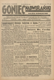 Goniec Nadwiślański: Głos Pomorski: Jedyne pismo poranne na Pomorzu, poświęcone sprawom Stanu Średniego 1929.02.10 R.5 Nr34