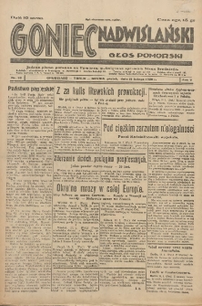 Goniec Nadwiślański: Głos Pomorski: Jedyne pismo poranne na Pomorzu, poświęcone sprawom Stanu Średniego 1929.02.15 R.5 Nr38