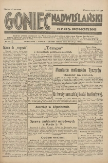 Goniec Nadwiślański: Głos Pomorski: Jedyne pismo poranne na Pomorzu, poświęcone sprawom Stanu Średniego 1929.02.23 R.5 Nr45