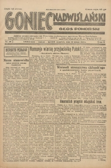 Goniec Nadwiślański: Głos Pomorski: Jedyne pismo poranne na Pomorzu, poświęcone sprawom Stanu Średniego 1929.02.28 R.5 Nr49