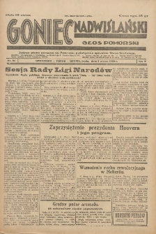 Goniec Nadwiślański: Głos Pomorski: Jedyne pismo poranne na Pomorzu, poświęcone sprawom Stanu Średniego 1929.03.06 R.5 Nr54