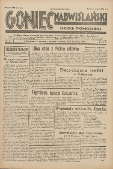 Goniec Nadwiślański: Głos Pomorski: Jedyne pismo poranne na Pomorzu, poświęcone sprawom Stanu Średniego 1929.03.14 R.5 Nr61
