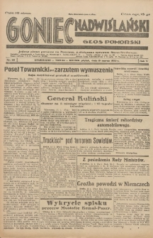 Goniec Nadwiślański: Głos Pomorski: Jedyne pismo poranne na Pomorzu, poświęcone sprawom Stanu Średniego 1929.03.15 R.5 Nr62