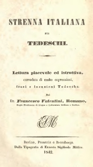 Strenna italiana pei tedeschi