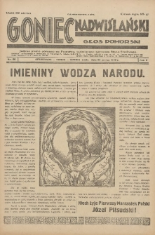 Goniec Nadwiślański: Głos Pomorski: Jedyne pismo poranne na Pomorzu, poświęcone sprawom Stanu Średniego 1929.03.20 R.5 Nr66