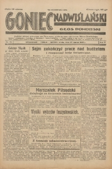 Goniec Nadwiślański: Głos Pomorski: Jedyne pismo poranne na Pomorzu, poświęcone sprawom Stanu Średniego 1929.03.27 R.5 Nr72