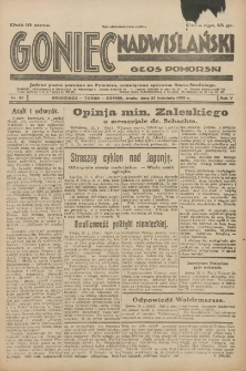 Goniec Nadwiślański: Głos Pomorski: Jedyne pismo poranne na Pomorzu, poświęcone sprawom Stanu Średniego 1929.04.24 R.5 Nr95