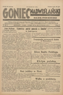 Goniec Nadwiślański: Głos Pomorski: Jedyne pismo poranne na Pomorzu, poświęcone sprawom Stanu Średniego 1929.04.27 R.5 Nr98