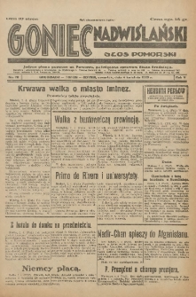 Goniec Nadwiślański: Głos Pomorski: Jedyne pismo poranne na Pomorzu, poświęcone sprawom Stanu Średniego 1929.04.04 R.5 Nr78