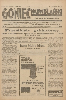 Goniec Nadwiślański: Głos Pomorski: Jedyne pismo poranne na Pomorzu, poświęcone sprawom Stanu Średniego 1929.04.07 R.5 Nr81