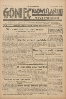Goniec Nadwiślański: Głos Pomorski: Jedyne pismo poranne na Pomorzu, poświęcone sprawom Stanu Średniego 1929.04.11 R.5 Nr84