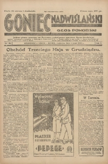 Goniec Nadwiślański: Głos Pomorski: Jedyne pismo poranne na Pomorzu, poświęcone sprawom Stanu Średniego 1929.05.05 R.5 Nr104