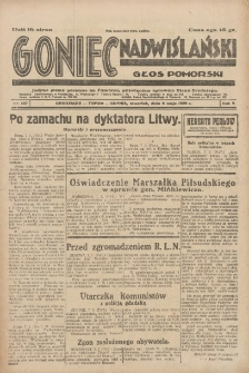 Goniec Nadwiślański: Głos Pomorski: Jedyne pismo poranne na Pomorzu, poświęcone sprawom Stanu Średniego 1929.05.09 R.5 Nr107