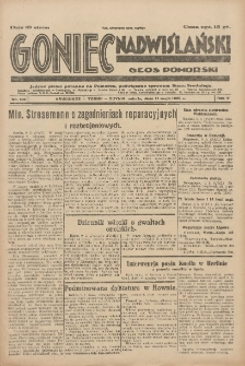 Goniec Nadwiślański: Głos Pomorski: Jedyne pismo poranne na Pomorzu, poświęcone sprawom Stanu Średniego 1929.05.11 R.5 Nr108