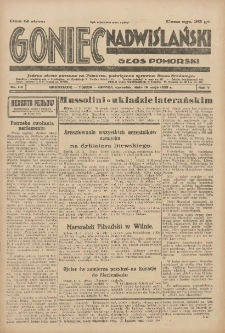 Goniec Nadwiślański: Głos Pomorski: Jedyne pismo poranne na Pomorzu, poświęcone sprawom Stanu Średniego 1929.05.16 R.5 Nr112