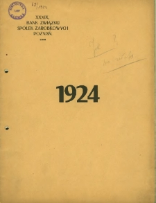 Rapports Présentés aux Actionnaires par le Consiel d'Administration sur l'activité de la Banque en 1924.