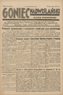 Goniec Nadwiślański: Głos Pomorski: Jedyne pismo poranne na Pomorzu, poświęcone sprawom Stanu Średniego 1929.05.18 R.5 Nr114