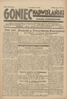 Goniec Nadwiślański: Głos Pomorski: Jedyne pismo poranne na Pomorzu, poświęcone sprawom Stanu Średniego 1929.05.25 R.5 Nr119