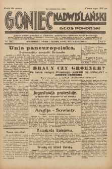 Goniec Nadwiślański: Głos Pomorski: Jedyne pismo poranne na Pomorzu, poświęcone sprawom Stanu Średniego 1929.07.13 R.5 Nr159