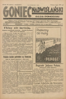 Goniec Nadwiślański: Głos Pomorski: Jedyne pismo poranne na Pomorzu, poświęcone sprawom Stanu Średniego 1929.07.14 R.5 Nr160