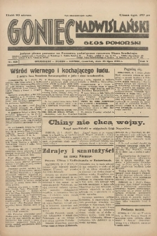 Goniec Nadwiślański: Głos Pomorski: Jedyne pismo poranne na Pomorzu, poświęcone sprawom Stanu Średniego 1929.07.25 R.5 Nr169
