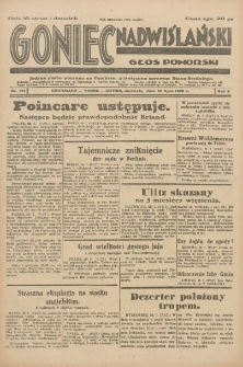 Goniec Nadwiślański: Głos Pomorski: Jedyne pismo poranne na Pomorzu, poświęcone sprawom Stanu Średniego 1929.07.28 R.5 Nr172